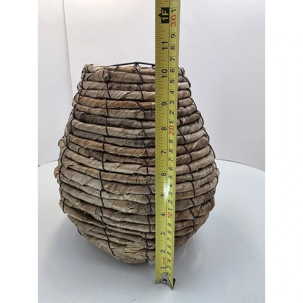 Handwoven Natural Wicker Floor Vase Decorative BasketRustic Boho Farmhouse 10